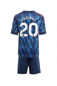 Arsenal Noni Madueke #20 Jalkapallovaatteet Lasten Vieraspeliasu 2025-26 Lyhythihainen (+ Lyhyet housut)